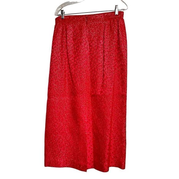 Daniela by Neicy's Red Sparkly Church Suit Skirt Suit Business Suit Size 8 - Picture 6 of 7